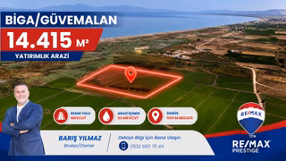 Biga Güvemalan'da Denize 500 Metre 14.415 M² Satılık Arazi
