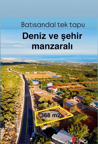 Erdemli Batısandal 368 M2 Full Deniz Manzaralı Villalık Arsa