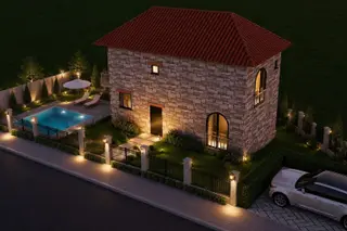İznik'te Turizm Bölgesinde Göl Manzaralı Satılık Lüks Taş Villa