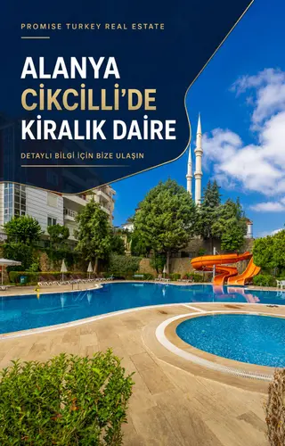 Alanya Cikcilli'de Deniz Manzaralı Eşyalı 2+1 Kiralık Daire