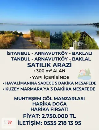Arnavutköy Boyalık Çınardere Satılık 300 M2 Yapı