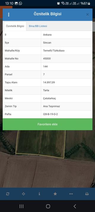 Sincan Temelli Türk Obası Anayola Organize Sanayii Çok Yakın Süper Yatırımlık Arsa