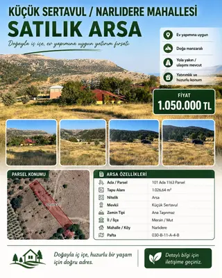 Küçük Sertavulda Çok Uygun Fiyata Satılık Parsel