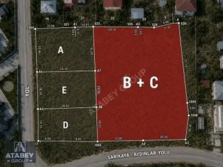 Erdemli Sarıkaya'da 1.787 M² Villa İmarlı, 2 Ayrı Tapulu Arsa
