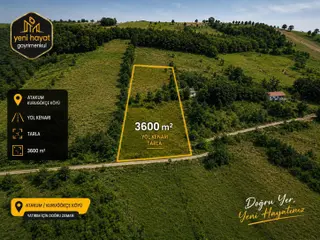 Atakum Kurugökçede Satılık 3.600 M2 Tarla
