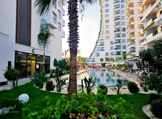 Mahmutlar'da Green Ocean Sitesi 1+1 Eşyalı Kiralık Daire