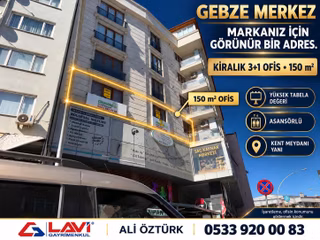 Gebze'nin Kalbinde Kiralık 150m² Hertürlü İş Koluna Ofis&işyeri