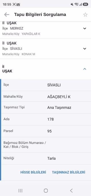 Sahibinden Uşak Sivaslida Tarla