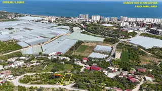 Erdemli Lemas 538m2 Full Deniz Manzaralı 3 Kata İmarlı Arsa
