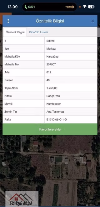 Arda Emlak Ofisi’nden Karağaç Karaağaç Yakını Hazır Kurulu Hobi Bahçesi