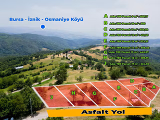 2m Yatırım'dan İznik'te Manzaralı Konut İmarlı Son Arsa !!!