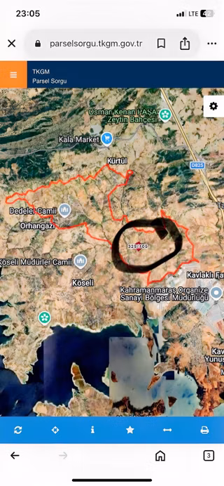 Kürtül Organize Sanayi Bölgesi Satılık Tarla Yatırıma Uygun