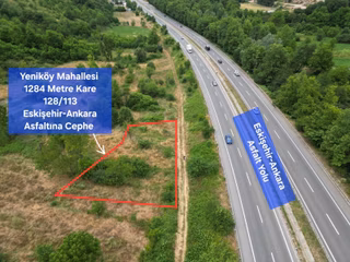 Atlas'tan | İnegölde Eskişehir Ankara Asfaltına Cephe 1.284 M² Yatırımlık Tarla