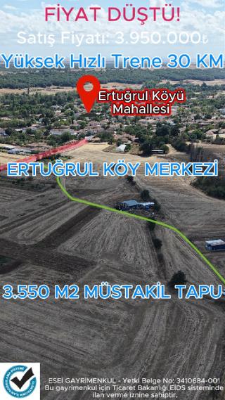Lüleburgaz Ertuğrulda 3.550 M² Yatırımlık Tarla
