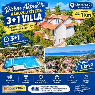 Akbükte Denize Yakın 3+1 İkiz Villa | Uygun Fiyat | Fırsat