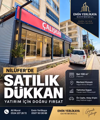 Eyg`den Satılık Merkez Lokasyon Çift Dükkan Çift Kira