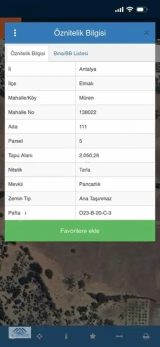 Antalya Elmalı Gölova Müren' De 2.050 M2 Satılık Arazi
