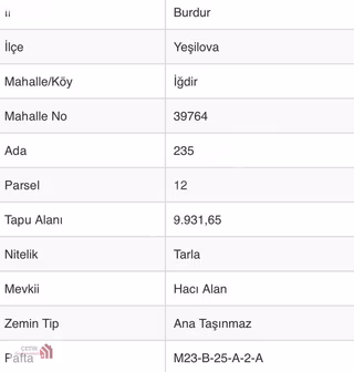 İğdir Köyünde 9.931 M² Yatırım Ve Tarıma Uygun Satılık Arazi