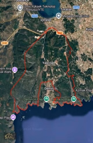 Urla Altınköy Plajında Satılık Arsa