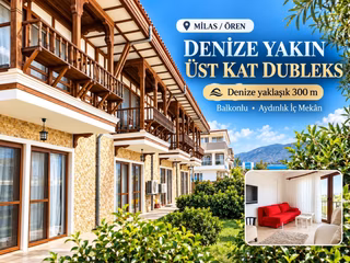 Milas Ören'de Denize 300 M|üst Kat Dubleks|balkonlu | Tek Tapu