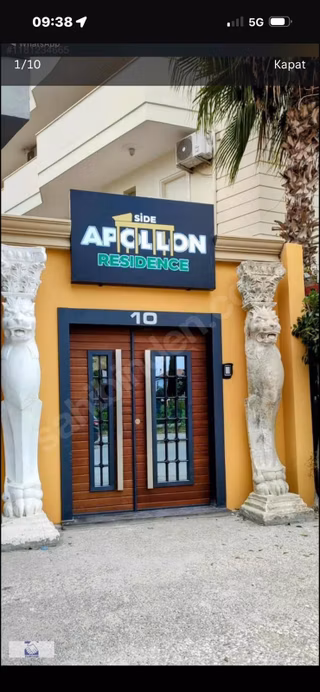 Side Apollon Rezidance Da Kiralık Stüdyo Daire