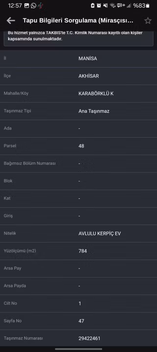 Satılık Zeytinli Tarla