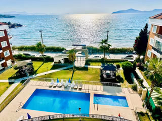 Milas Güllükte Yıllık Kiralık Eşyalı 2+1 Deniz Manzaralı Daire