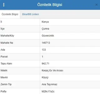 Satılık Arsa | Konya Çumra Güvercinlik - 1