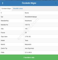 Bursa Mustafakemalpaşada Yatırımlık Tarla