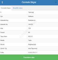 Kd33.tekirdağ Malkara Balabancık Köyünde 652 M² Tarla Satılıktır