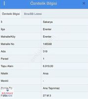 Remax Desıgn Erenler'de 108m2 Satılık Arsa