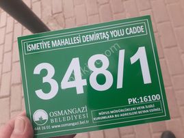 Bursa Osmangazi İsmetiye Mah Demirtaş Yolu'nda Satılık Tarla