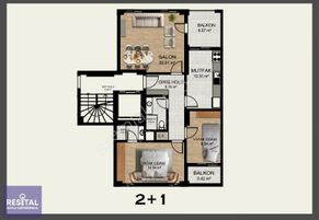 Rs Mutlu Yolçatı 2+1 Önü Açık Ferah Satılık Daire