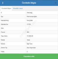 Turyap Hürriyetten M.ereğlisi Yeniçiflik 15.900 M2 Satılık Tarla