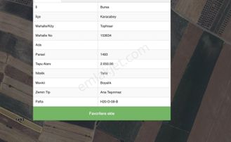 Bursa Karacabey Tophisar Yatırımlık 2650m2 Tarla