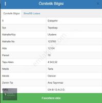 Eskişehir Tepebaşı Uluderede Yatırımlık Satılık Tarla