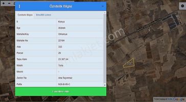 Talha Tozduman'dan Akören Orhaniye'de Fırsat 23.387m Müstakil T.