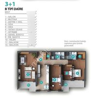 Bornova Goldiva Kuzey'de Boş Oturmaya Hazır 3+1 Satılık Daire