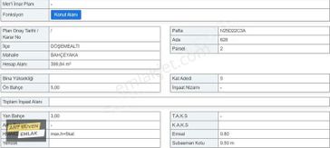 Bahçeyaka Hüseyin Savaş Polikliniği Arkası 400 M2 0.80 Emsal