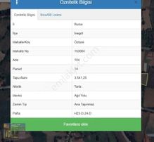 Ulucan'dan İnegöl Özlüce Mahallasen De Satılık 3277 M2 Arsa
