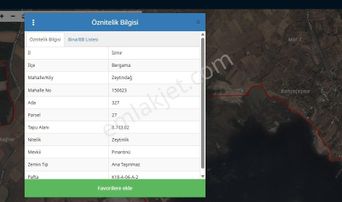 Çandarlı'da Denize Yakın Harika Konumda 4.371 M2 Zeytinlik