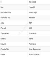 396 M² Yanıkağıl Hisse