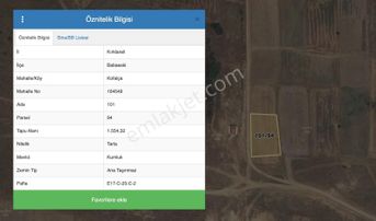Fırsat..! 1554 M2 Kadastral Yol Cepheli Tek Tapu Köye 800 Metre