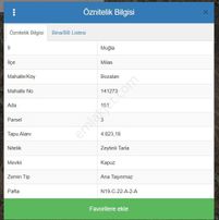 Muğla / Mılas / Bozalanda Satılık 4.823 M² Tarla