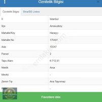 Acil Arnavutköy Haraççı Da Satılık 217 M² Arsa