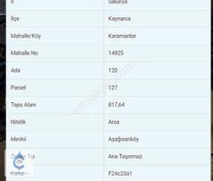 Çelebioğlu Gyd Sakarya Kaynarca Da Satılık Arsa