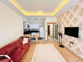 Sadece Parstan Altınkumda Full Eşyalı Arakat Asansörlü 1+1