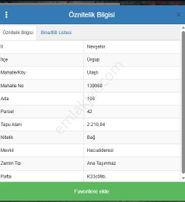 Ürgüp Ulaşlıda 2.210 M2 Bağ