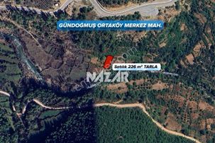 Gündoğmuş Ortaköy’de 226 M² Satılık Tarla