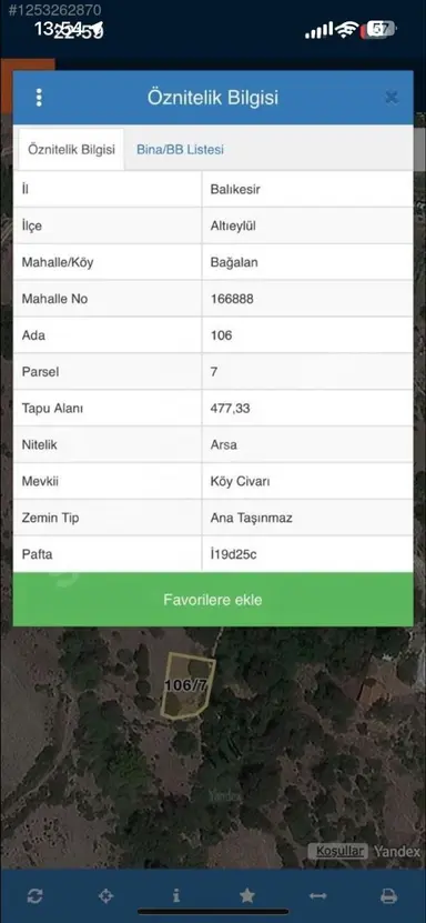 Balıkesir Altıeylül Bağalan Da Köy İçinde Villa İmarlı 478m2 Satılık Arsa